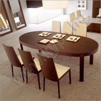 Atelier nyitható ovális asztal (faláb - faasztallap) Falábas asztalok - modern olasz design butorok es kanapek